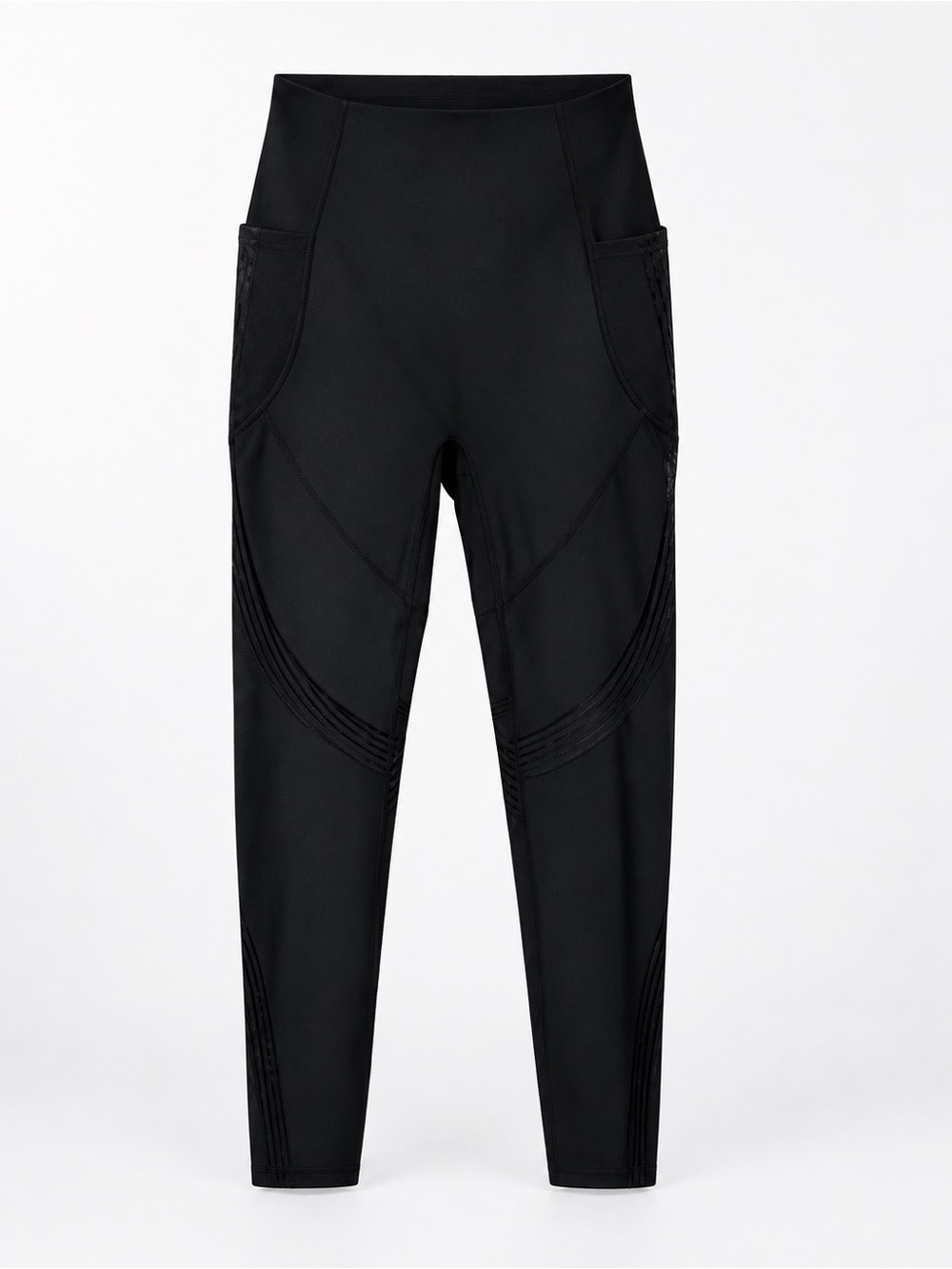 Fanka Body Sculpt Leggings Women S Black Full Length Side Pocket Compression